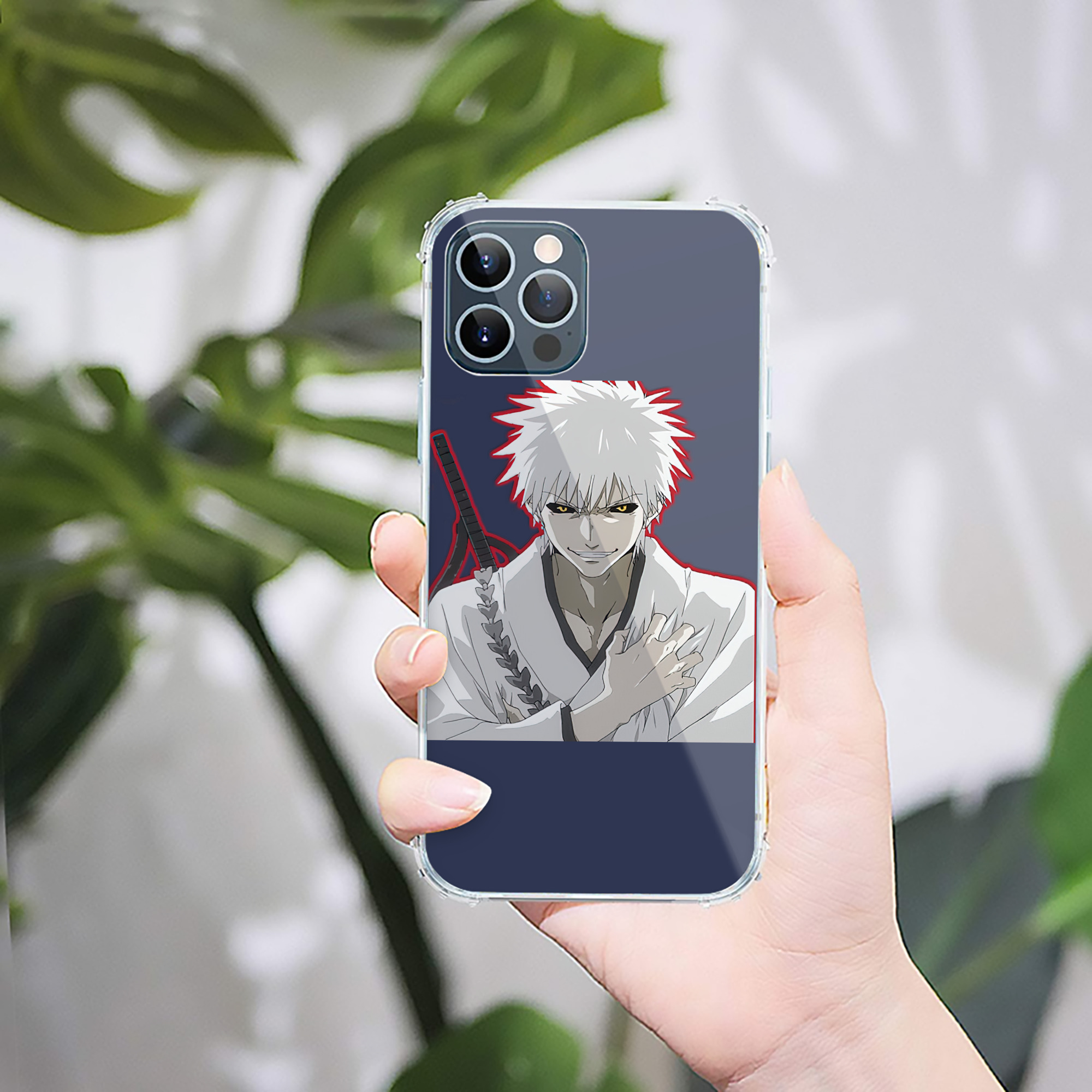 （画像用） ブリーチ 黒崎一護（くろさき いちご）BLEACH Kurosaki Ichigo 【iPhone 12シリーズ対応】透明スマホケース（クリアソフトケース）